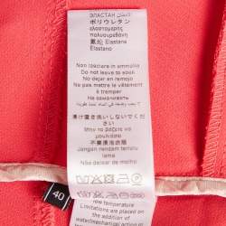 Elisabetta Franchi Pink Stretch Crepe Sheath Dress S