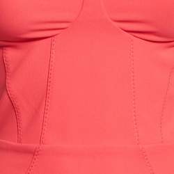Elisabetta Franchi Pink Stretch Crepe Sheath Dress S
