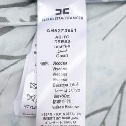 Pre Owned Elisabetta Franchi Multicolor Cherry Blossom Kimono Mini Dress M