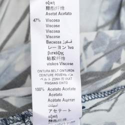 Pre Owned Elisabetta Franchi Multicolor Cherry Blossom Kimono Mini Dress M