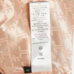 Pre Owned Elisabetta Franchi Pink Ottoman Taffeta Ruffled Off-Shoulder Mini Dress M