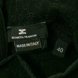 Elisabetta Franchi Black Mesh and Sequin Sheer Jumpsuit S