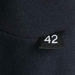 Pre Owned Elisabetta Franchi Navy Blue Embellished Blazer & Mini Skirt Set M