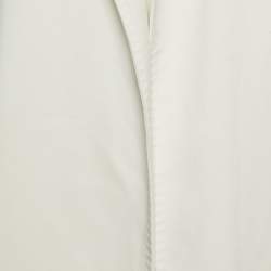 Elisabetta Franchi White Crepe Overcoat L
