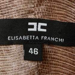 Elisabetta Franchi White Crepe Overcoat L