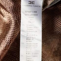 Elisabetta Franchi White Crepe Overcoat L
