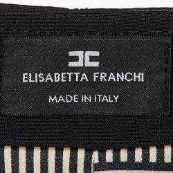 Elisabetta Franchi Black Faux Leather Mini Dress M