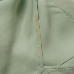 Pre Owned Elisabetta Franchi Blue Crepe Neck-Tie Detail Top M