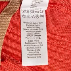 Elisabetta Franchi Orange Knit Sleeveless Top  M