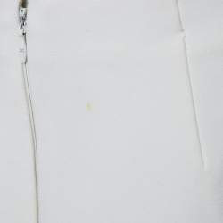 Elisabetta Franchi White Star Embellished Crepe Mini Skirt M
