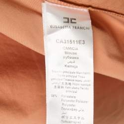 Pre Owned Elisabetta Franchi Rose Pink Synthetic Wrap Top M