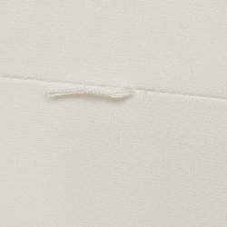 Pre Owned Elisabetta Franchi White Crepe Cape Detail Mini Dress S