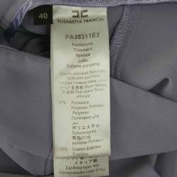 Pre Owned Elisabetta Franchi Lavender Crepe Button Detail Flared Trousers S