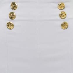 Pre Owned Elisabetta Franchi Lavender Crepe Button Detail Flared Trousers S