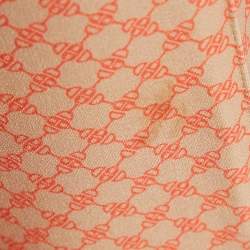 Pre Owned Elisabetta Franchi Orange Printed Crepe High Rise Trousers S