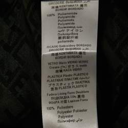 Pre Owned Elisabetta Franchi Black Embellished Crepe Cropped Blazer M