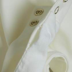 Pre Owned Elisabetta Franchi White Jersey Plunging Neck Bodysuit M