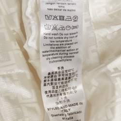 Pre Owned Elisabetta Franchi White Crepe Double Breasted Coat Dress M