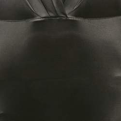 Pre Owned Elisabetta Franchi Black Jersey V-Neck Jumpsuit S