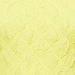 Pre Owned Elisabetta Franchi Lemon Yellow Textured Knit Sleeveless Maxi Dress S