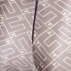 Pre Owned Elisabetta Franchi Lavender Logo Print Jersey Cut-Out Detail Jumpsuit S