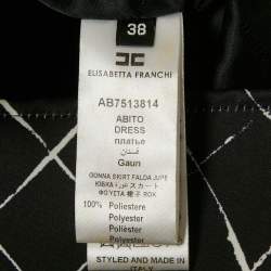 Elisabetta Franchi Black Silk and Satin Detachable Dress S