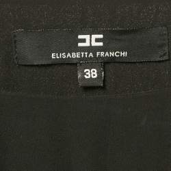 Elisabetta Franchi Black Silk and Satin Detachable Dress S