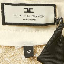 Elisabetta Franchi Gold Flared Maxi Red Carpet Skirt M