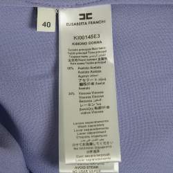 Elisabetta Franchi Purple Embellished Satin Kaftan Dress S