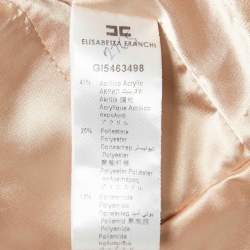 Elisabetta Franchi Black Tweed Button Front Lace Detail Jacket S