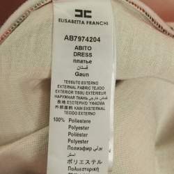 Pre Owned Elisabetta Franchi Jeans Red Checks Neoprene Lace-Up Mini Dress M