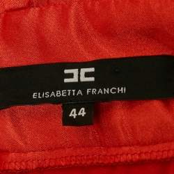 Elisabetta Franchi Orange Jersey Lace-Up Mini Dress M