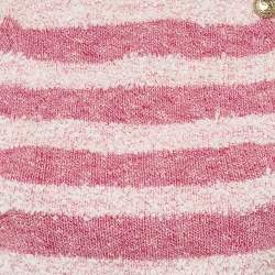 Elisabetta Franchi Pink Textured Stretch Knit Crop Top and Skirt Set M