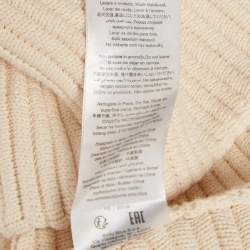 Pre Owned Elisabetta Franchi Beige Knitted Short Dress M