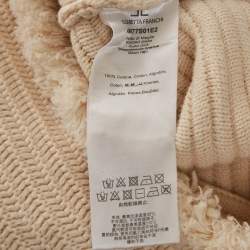 Pre Owned Elisabetta Franchi Beige Knitted Short Dress M