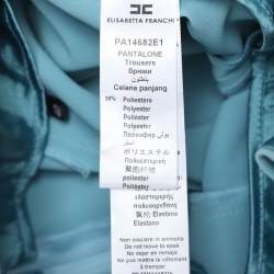 Pre Owned Elisabetta Franchi Blue Crepe Trouser S