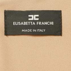 Pre Owned Elisabetta Franchi Metallic Crepe & Sequin Bodysuit and Skirt Set M