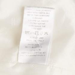 Pre Owned Elisabetta Franchi White Chain Detail Sleeveless Mini Dress S