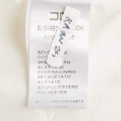 Pre Owned Elisabetta Franchi White Chain Detail Sleeveless Mini Dress S