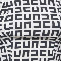 Pre Owned Elisabetta Franchi Beige/Black Monogram Print Jersey Sleeveless Top S