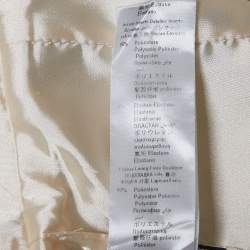 Pre Owned Elisabetta Franchi Beige/Black Monogram Print Jersey Sleeveless Top S