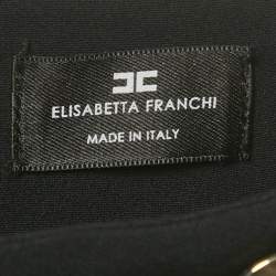 Pre Owned Elisabetta Franchi Black Crepe High Rise Flared Trousers M