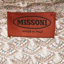 Pre Owned Missoni Multicolor Patterned Lurex Knit One Shoulder Midi Dress S