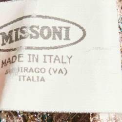 Pre Owned Missoni Multicolor Patterned Lurex Knit One Shoulder Midi Dress S