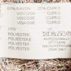 Pre Owned Missoni Multicolor Patterned Lurex Knit One Shoulder Midi Dress S