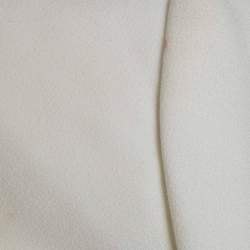 Pre Owned Elisabetta Franchi White Crepe Double Breasted Mini Dress S