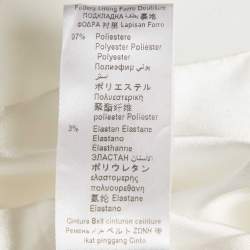 Pre Owned Elisabetta Franchi White Crepe Double Breasted Mini Dress S