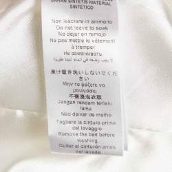 Pre Owned Elisabetta Franchi White Crepe Double Breasted Mini Dress S