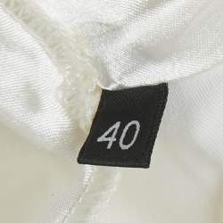 Pre Owned Elisabetta Franchi White Crepe Blazer Dress S