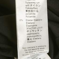 Pre Owned Elisabetta Franchi Black Monogram Jersey Chain Detail Mini Dress M